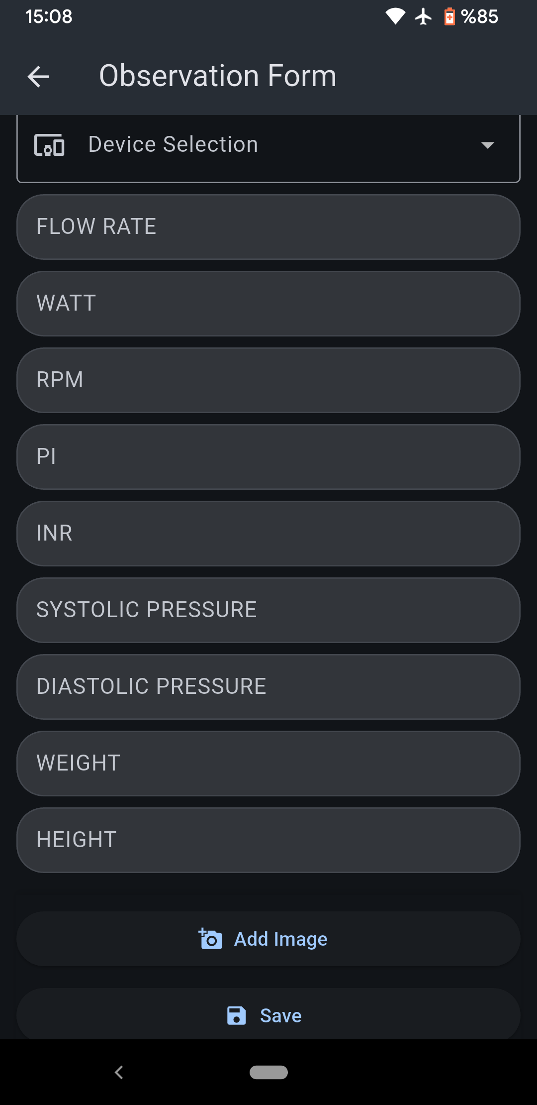 Mobile app — Observation Form